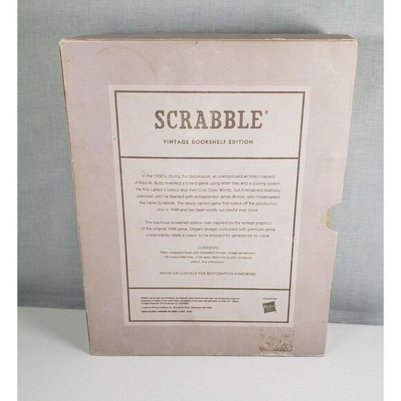 Hasbro Scrabble Crossword Game Vintage Bookshelf Edition Complete VG - Picture 4 of 16